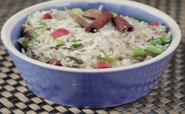 fried rice with soya chunks