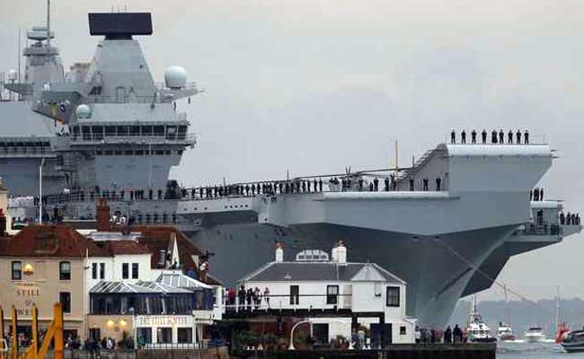 UK's Biggest Warship HMS Queen Elizabeth Sails Into Home Port For First Time