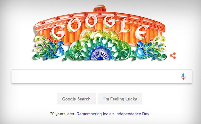 Tricolor Google Doodle To Celebrate 70 Years Of Independence