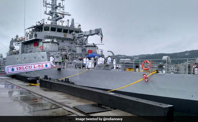 Navy Inducts Landing Craft Utility Ship, Capable Of Transporting Battle Tanks