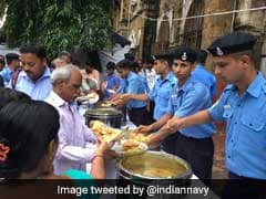 Navy Serves Fresh Meal To Rain-Battered Mumbaikars