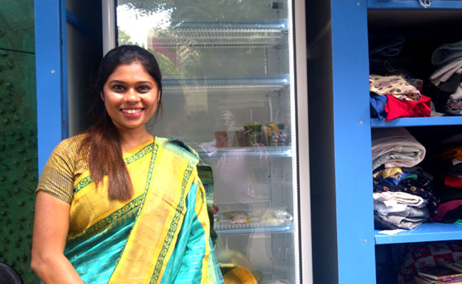 Anyone Can Eat Anything They Like From This Woman's Fridge, For Free