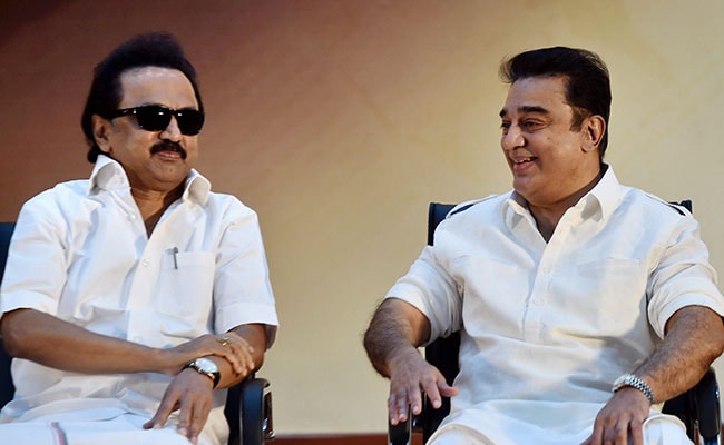 Image result for kamal haasan mkstalin