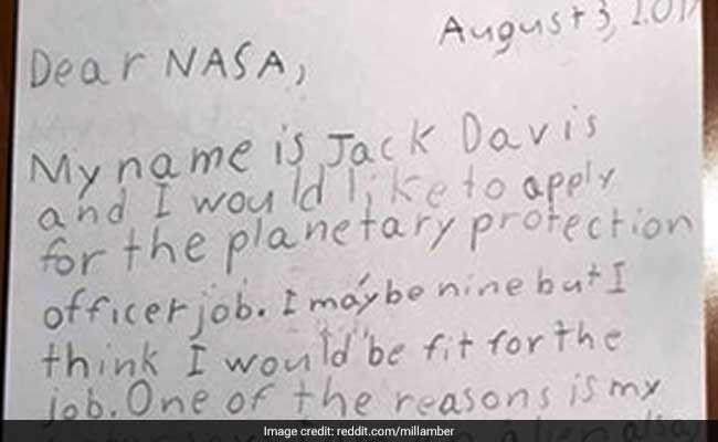 For NASA's 'Planetary Protection Officer' Job, Letter From A 9-Year-Old