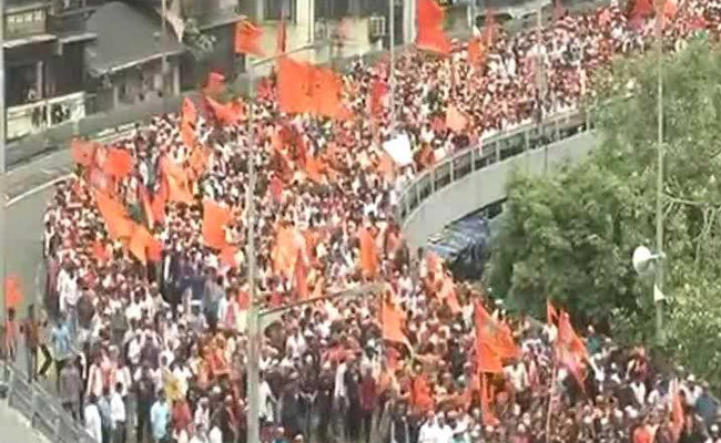 Mega Silent March In Mumbai By Maratha Groups Over Quota
