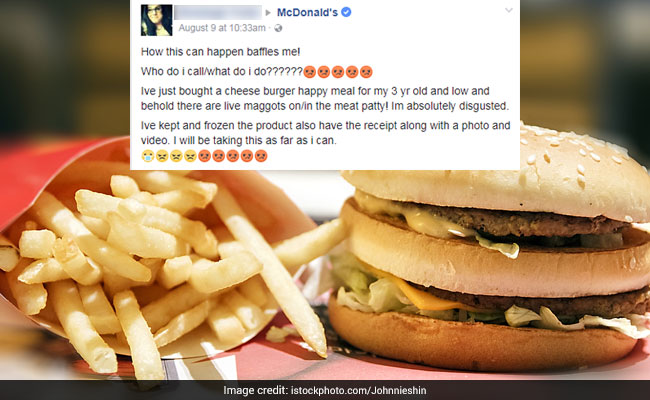 Mom Buys McDonald's Cheeseburger For 3-Year-Old. Inside, Maggots