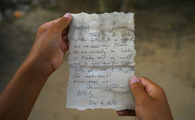 Couple's Message In A Bottle Travels 800 Kilometres, Reaches Gaza