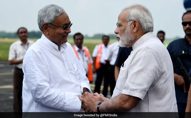 PM Modi Takes Aerial Survey Of Flood-Hit Bihar; Announces Rs 500 Crore Relief