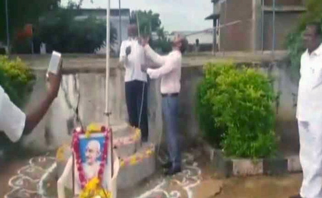 Telangana Principal Faces Mob Attack For Unfurling Flag With Shoes On