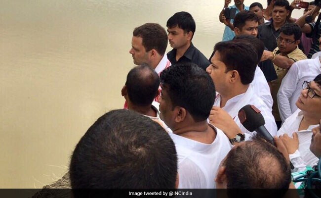 Rahul Gandhi Visits Flood Affected Lakhimpur In Assam