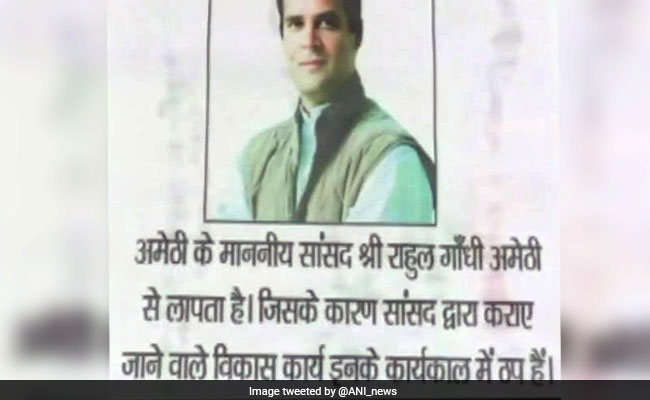 'Rahul Gandhi Missing', Say Posters In Amethi, Offers 'Reward' For Information