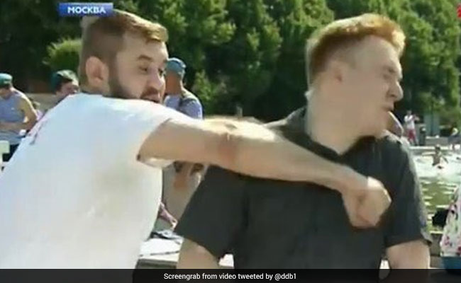 Watch: Russian Reporter Punched In The Face On Live TV