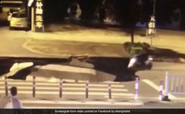 Watch: He Was On Phone, Rode Bike Right Into 6-Foot Sinkhole