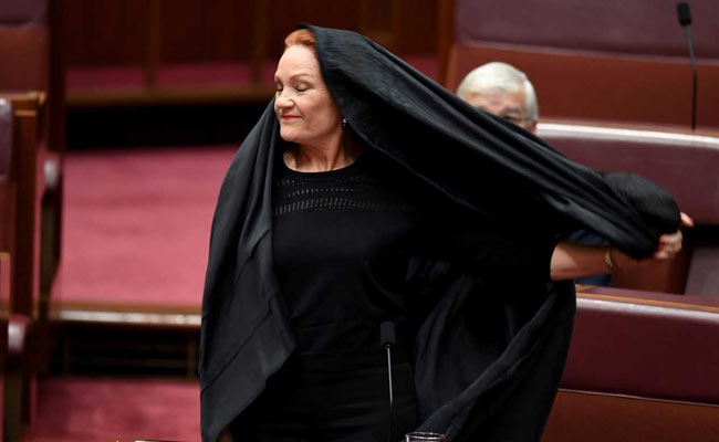 Australia Senator Wears Burqa To Parliament In Bid To Ban Them