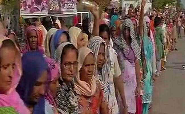 At Ram Rahim's Main Base In Sirsa, Women Followers Stand Guard With Sticks