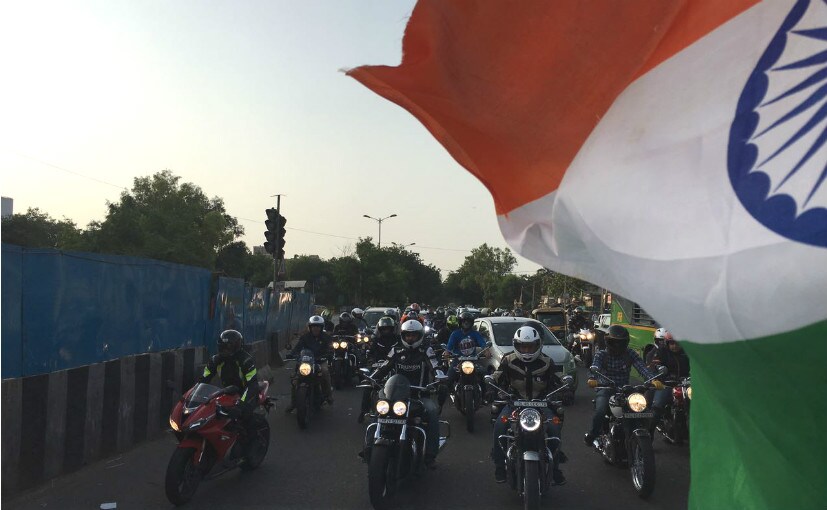 Motorcycle Riders Celebrate Independence Day Across India