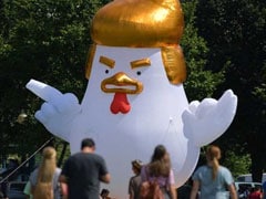 Indian Origin Activist Places Inflatable 'Trump Chicken' Near White House
