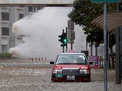 Typhoon Batters Hong Kong, Streets Flooded, Trading Halted