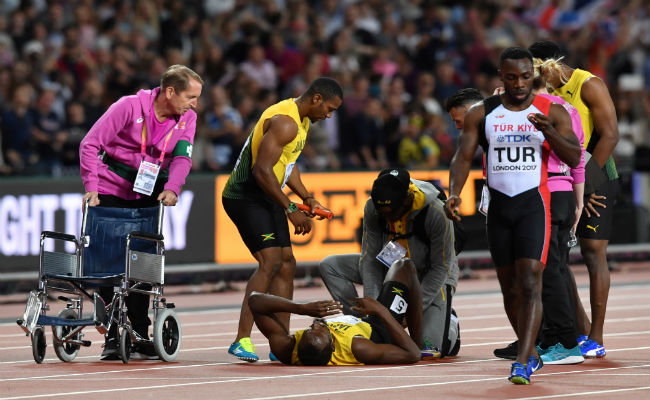 Sad Farewell For Injured Usain Bolt As Britain Win 4x100m Relay