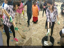 अनुष्का शर्मा ने फैमली के साथ की वर्सोवा बीच की सफाई, देखें फोटो अनुष्का शर्मा ने फैमली के साथ की वर्सोवा बीच की सफाई, देखें फोटो