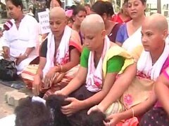 In Assam, Women Shave Their Heads In Protest Against Government
