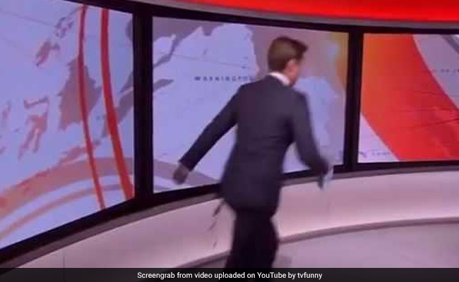 Confused By Cameras, News Anchor Runs Across Studio In Hilarious Goof-Up