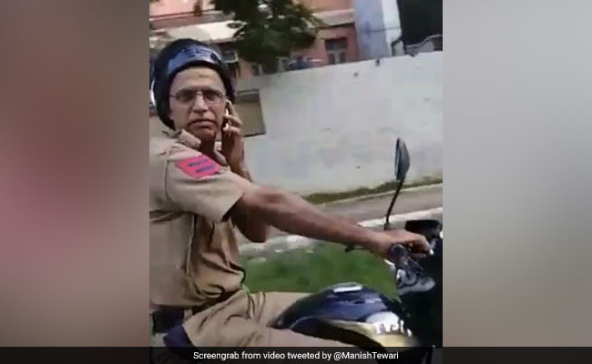 On Video, Man Slapped For Filming Chandigarh Cop Boldly Breaking The Law