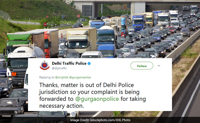 It's Delhi Traffic Police Vs Gurugram Police On Twitter. Nobody's Amused