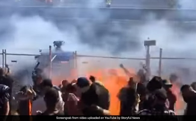 Watch: Race Car Skids, Sprays Flames Into Crowd, Fans On Fire