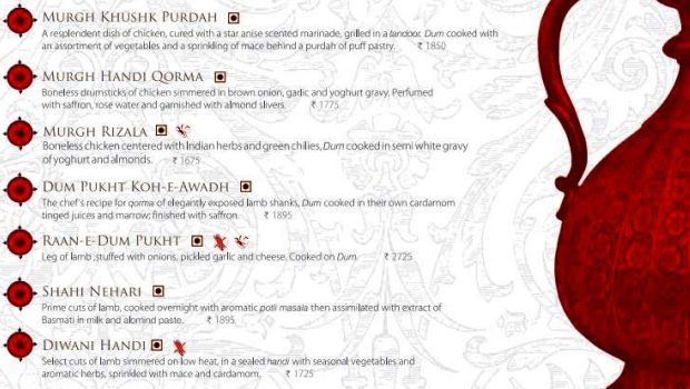 Dum Pukht Restaurant Delhi, Dum Pukht Menu, Restaurant Review and