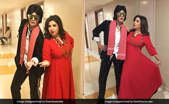 अमिताभ बच्‍चन और फराह खान साथ-साथ... नहीं नहीं यह तो कोई और है