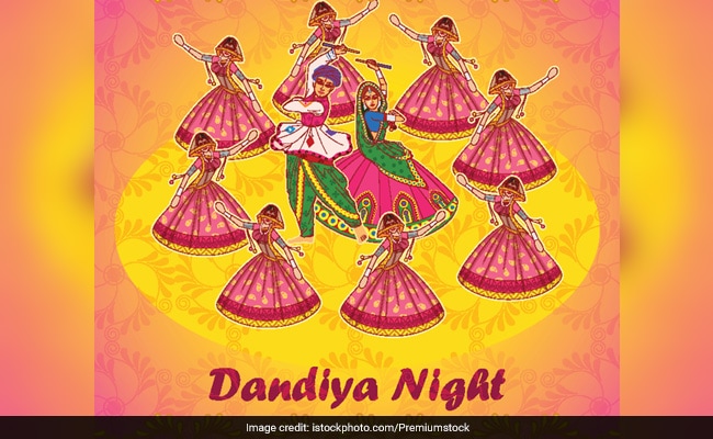 Navratri dance printable coloring page for kids 2