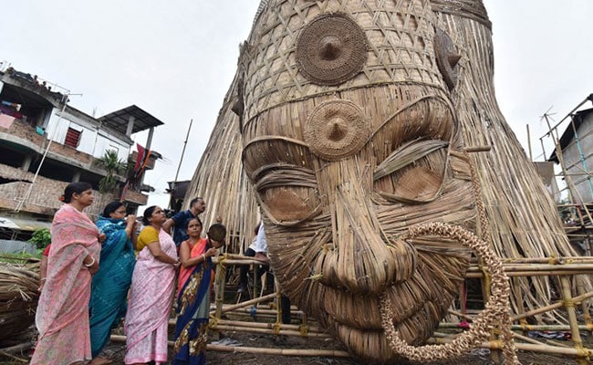 Guwahati's 101-Foot Durga Idol To Be World's Tallest Bamboo Sculpture