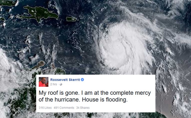 'My Roof Is Gone' Dominica's PM Posts Live Updates As Hurricane Maria Hits