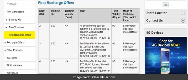 Idea First Recharge Offers Explained. What You Get In Rs 2, Rs 898 Packs