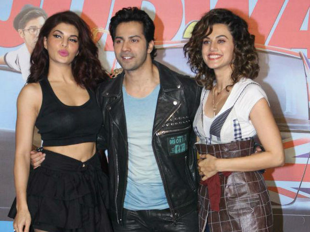 <i>Judwaa 2</i>: Varun Dhawan Shares Proof That All's Well Between Jacqueline Fernandez And Taapsee Pannu