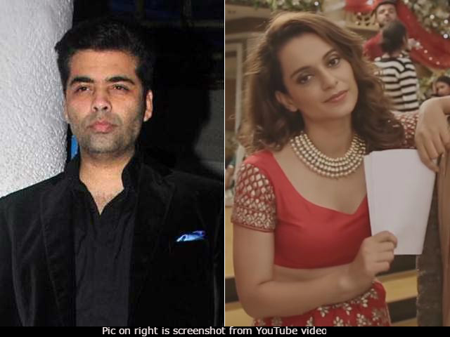 Karan Johar's 'Dear Talent' Tweet A Reaction To Kangana Ranaut's Song, Thinks Twitter