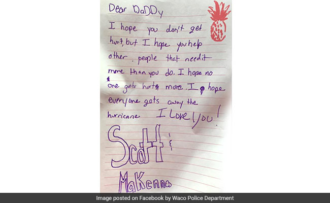 Cop Heading For Hurricane Harvey Rescue Ops Gets This Letter From Daughter