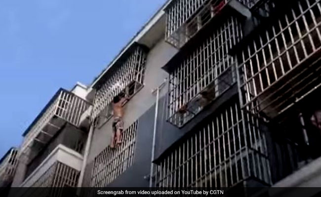 Video: Girl Dangling From Fourth Floor Window Saved By Neighbour