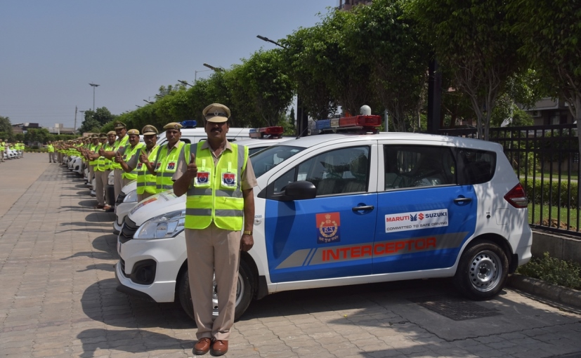 Maruti Suzuki India Presents 35 Ertiga And Eeco Vehicles To Haryana Police