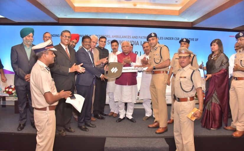 maruti vehicles presented to haryana police