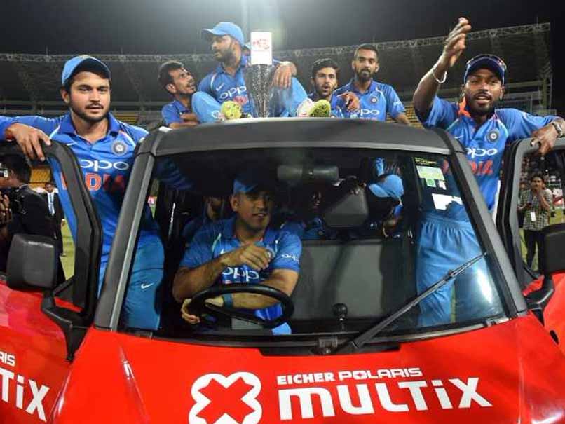 MS Dhoni Enthralls Fans By Taking Jasprit Bumrahs Man Of The Series Award For A Spin