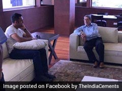 MS Dhoni Visits India Cements Office Post Chennai ODI, Meets Former BCCI President N Srinivasan