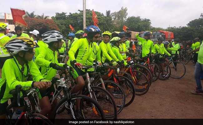 Nashik Cyclists Eye 'Longest Single Line Of Moving Bicycles' World Record