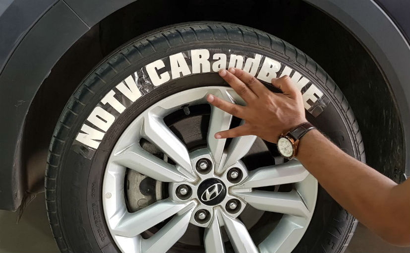 ndtv car and bike tyre decal
