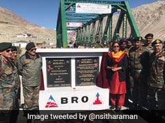 In High-Altitude Leh, Defence Minister Nirmala Sitharaman Inaugurates Strategic Bridge