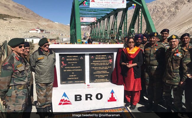 In High-Altitude Leh, Defence Minister Nirmala Sitharaman Inaugurates Strategic Bridge