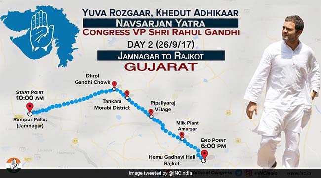 rahul gandhi day 2 in gujarat