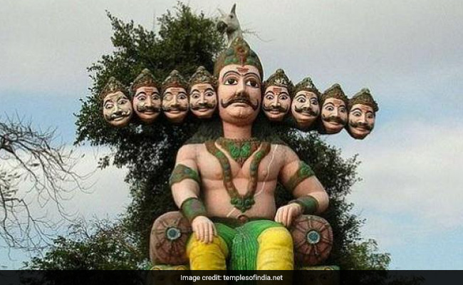 20-Feet Plastic Ravana Effigy Won't Burn, But Dismantled In Noida