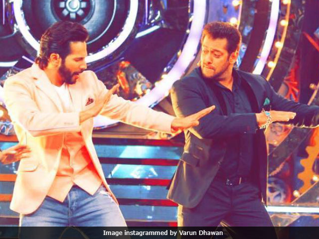 <i>Bigg Boss 11</i>: Varun Dhawan And Salman Khan In First Pic From The Grand Premiere